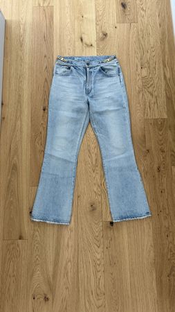 Celine , Flare Jeans with Chain Detail - Size 29