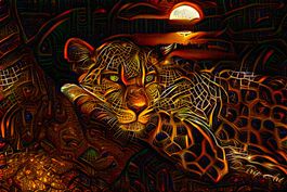 Wandtuch - Leopard UV Aktiv