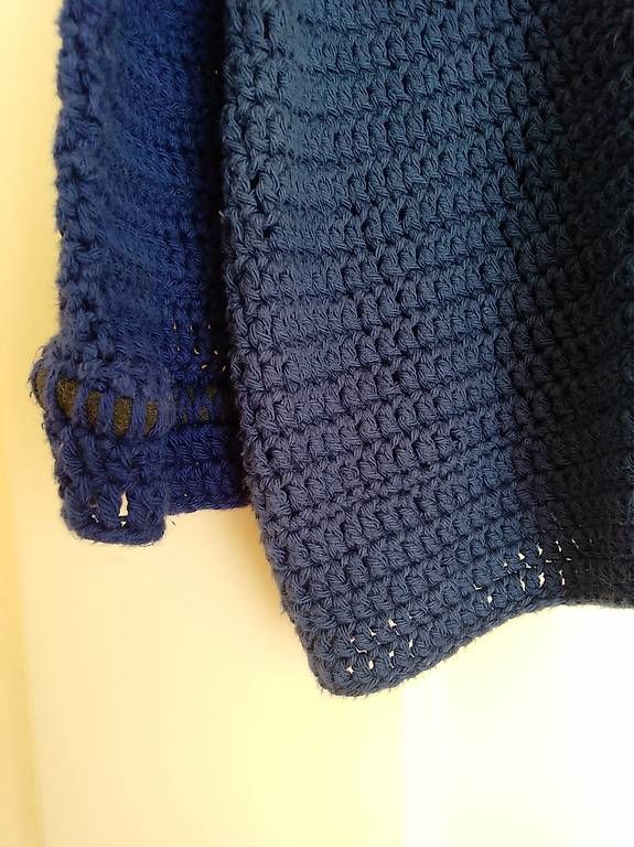 Pulls & Sweat-shirts: Pulli Pullover gehäkelt me made Baumwolle blau L - XL – D'occasion à Bern par samtgrau 3