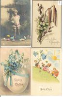 4 AK - Frohe Ostern - Joyeuses Paques