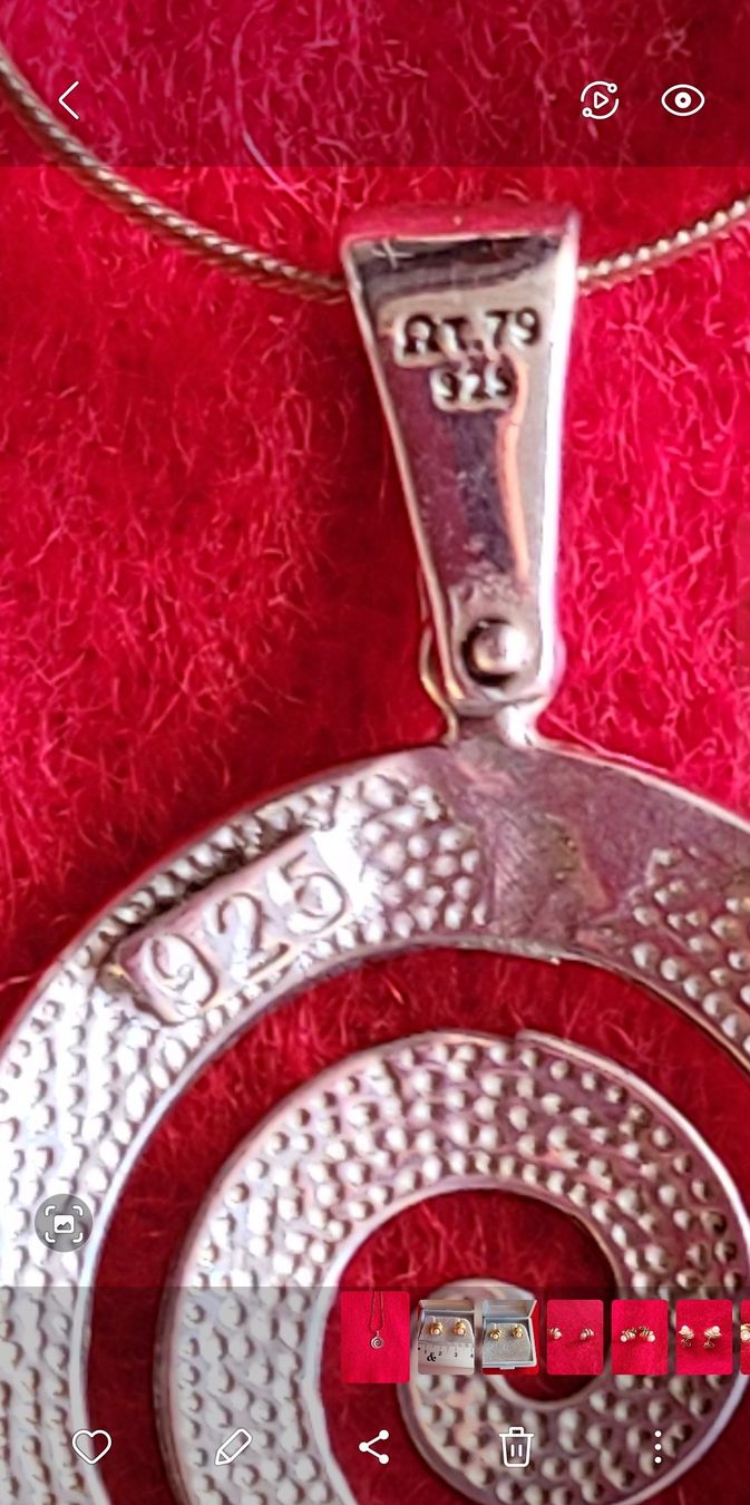 Catenine: Silberkette mit Anhänger - Pendant and Chain - Silver 925 – Usato da Genève venduto da Litmus 3
