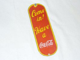 Vintage Coca Cola Emaille Schild ! Retro Emailschild Schild