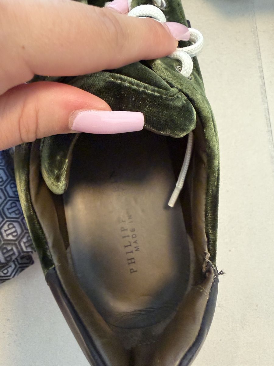 Philipp Plein Scarpe da uomo: Philipp Plein Samt Sneaker Gr.44 Olivgrün – Nuovo (secondo la descrizione) da Unterlunkhofen venduto da cgi99 5