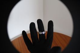 Ring mit Strasssteine, Gr. 60 - 19 mm