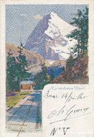 Mürren - Mürrenbahn Eiger Litho + 1902