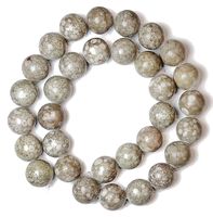 1 Strang echte Chrysanthemen Jaspis Perlen 12 mm