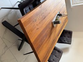 Esstisch Holz mit Metallfuss L 180cm B 90cm guter Zustand