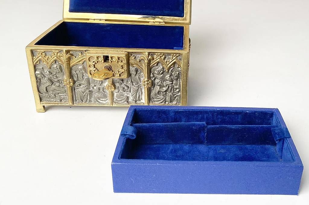 Barattoli: Leykauf Schmuck Schatulle, rechteckig Metall – Usato da Ballwil venduto da ClassicGallery 1