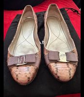 Wunderschöne Salvatore Ferragamo Ballerinas Schlangenleder