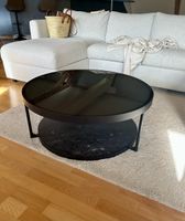 Runder Couchtisch aus Glas & Metall – Ø 88 cm