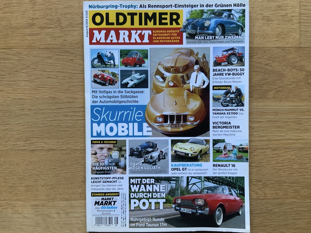 Riviste & Magazine: Oldtimer Markt 8/2014 Opel GT / Ford Taunus – Nuovo (secondo la descrizione) da Frauenfeld venduto da CSM71
