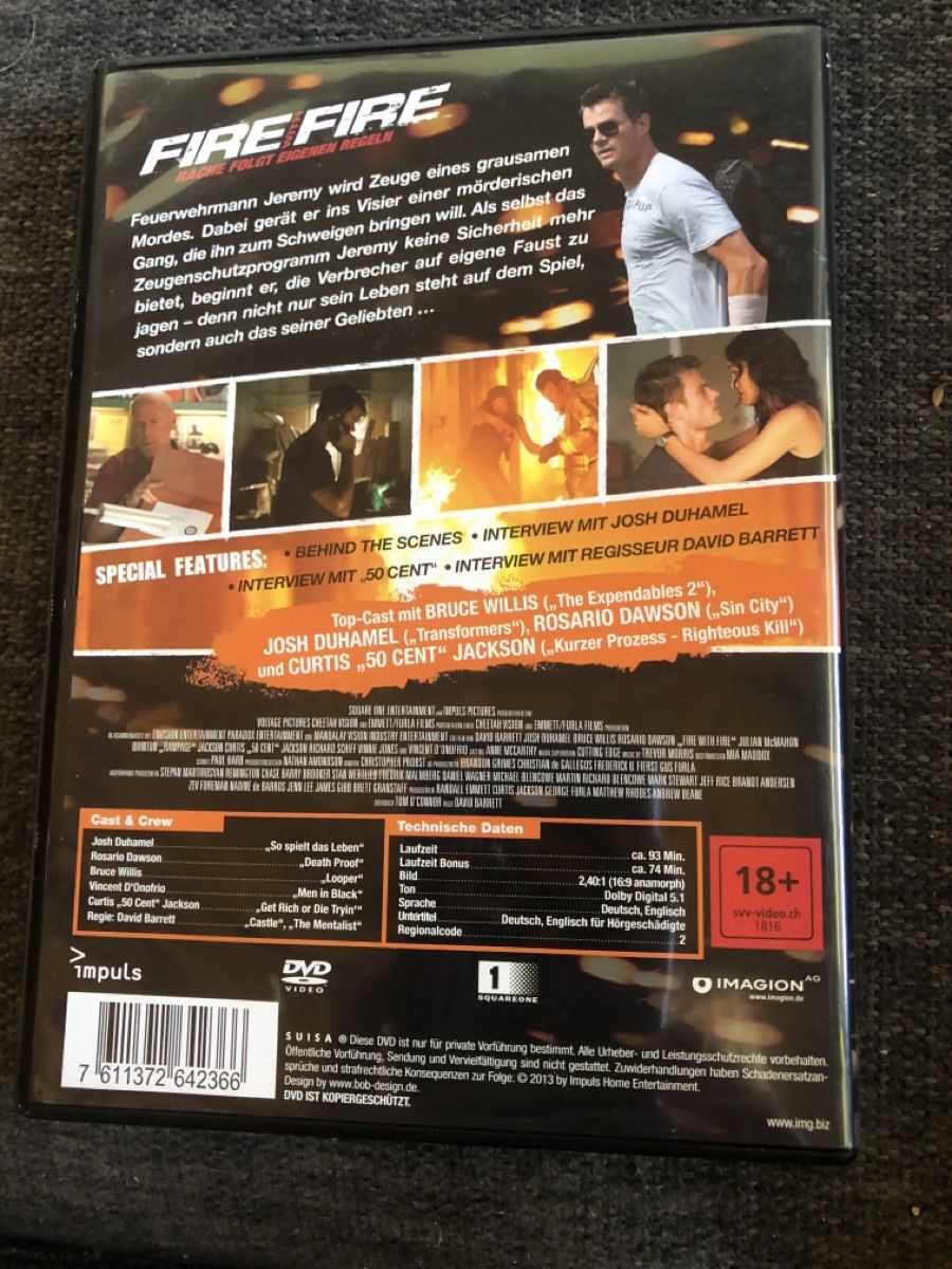 Tous les DVDs: DVD, FIRE WITH FIRE – D'occasion à Balsthal par Katzenfan99 1