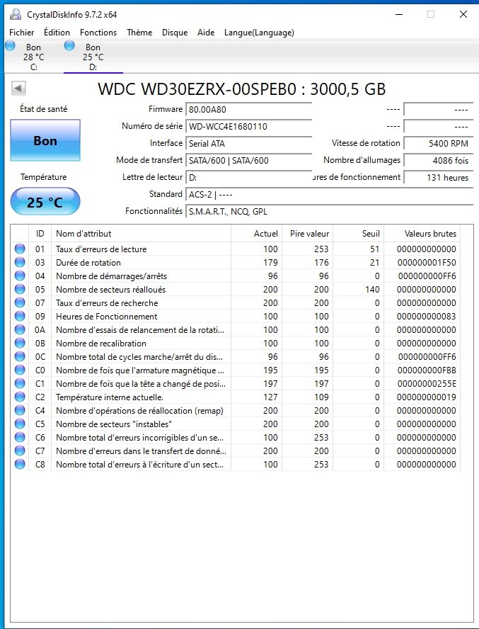 Western Digital Dischi rigidi: WD Green 3.0 TB - Only 131h – Usato da Lausanne venduto da syrinks 1