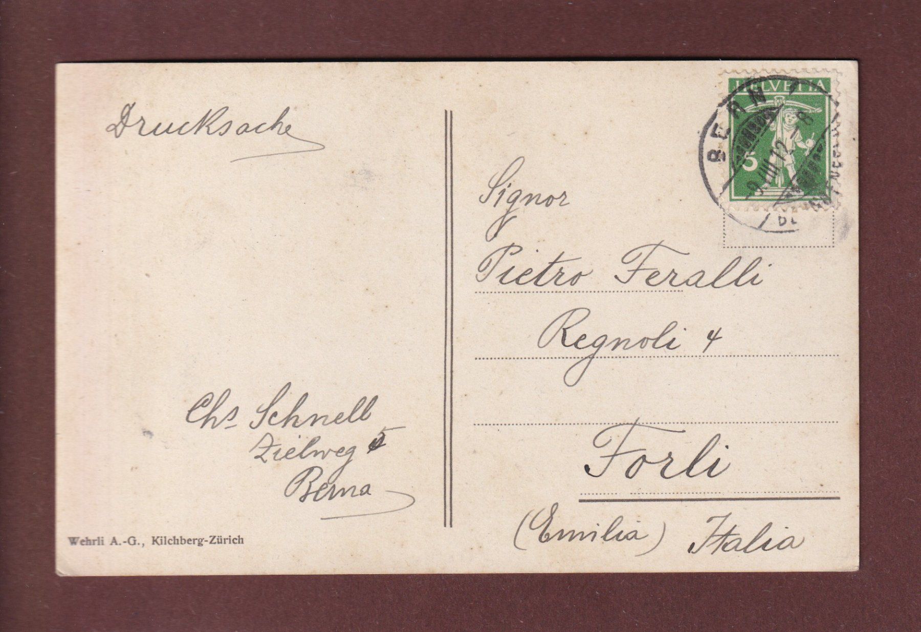 Cartoline postali: BERN - Kesslergasse - Münster - 1912 – Usato da Pully venduto da nicecards 1