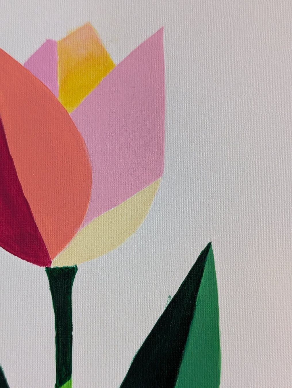 Dipinti: Original Hand Painted Abstract Tulip Painting, Easter Gift – Nuovo e nell'imballaggio originale da Winterthur venduto da LaVieColor 7