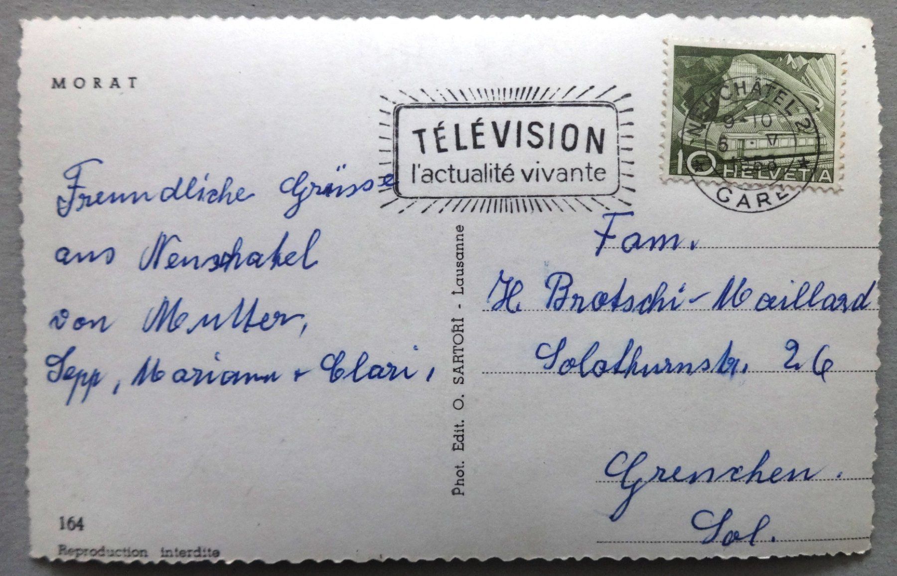 Cartoline postali: Morat -Murten – Usato da Fétigny venduto da Billy2miny 1