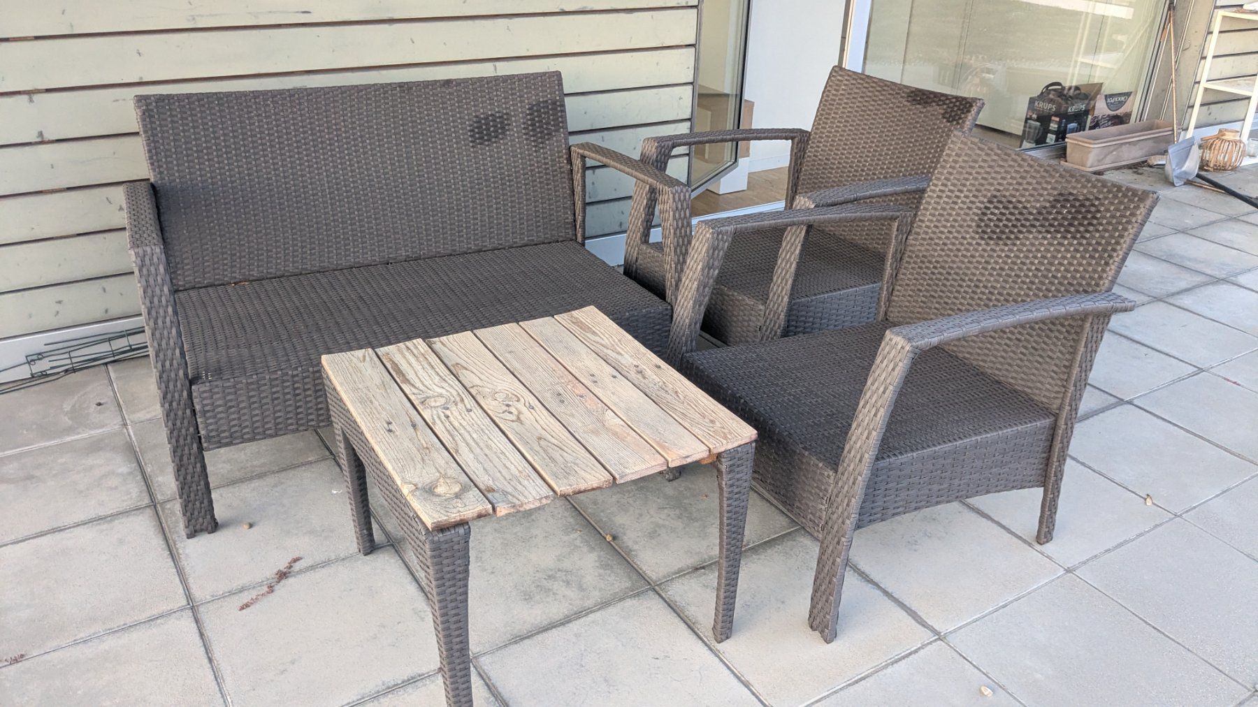 Tischset: Ratan Gartenlounge – Gebraucht aus Aarau Rohr von Zmille