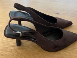 Slingback braun | 39 | sehr guter Zustand | Bershka