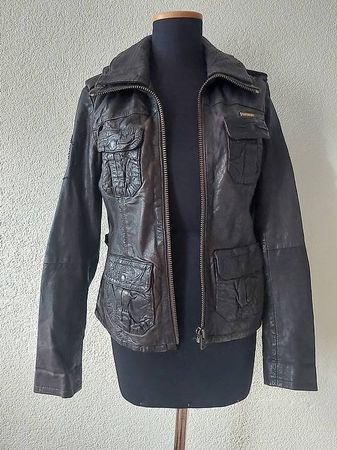 Superdry Lederjacke Grösse XS
