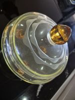 Glasschale mit Deckel bernsteinfarben guter Zustand