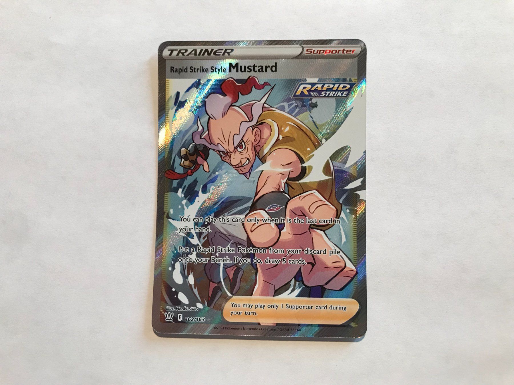 Pokémon Carte collezionabili: Trainer Rapid Strike Style Mustard Battle Styles EN – Usato da Hagendorn venduto da Pokecollectorch 1