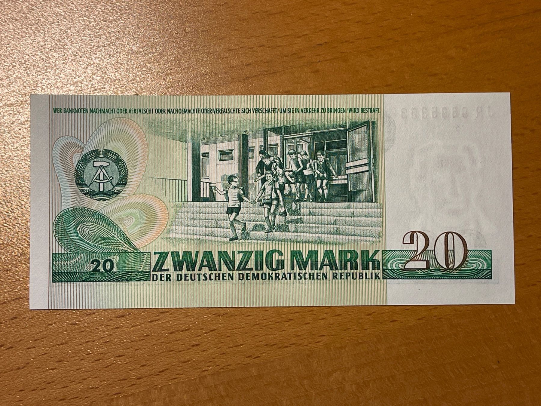 Billets de banque: DDR 20 Mark 1975 UNC – Neuf (Voir description) à Lostorf par Spiridon 1