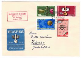 Lettre HOSPES BERN BPA A657 pour Zürich 10.VI.54
