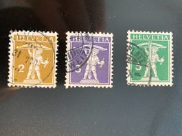 Schweiz 1910 Satz Tellknabe Type 2 gestempelt