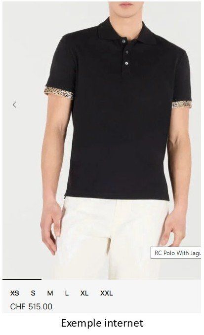 Roberto Cavalli Magliette Polo: Polo ROBERTO CAVALLI CLASS Noir liseré doré – Usato da Nyon venduto da WHTF 9