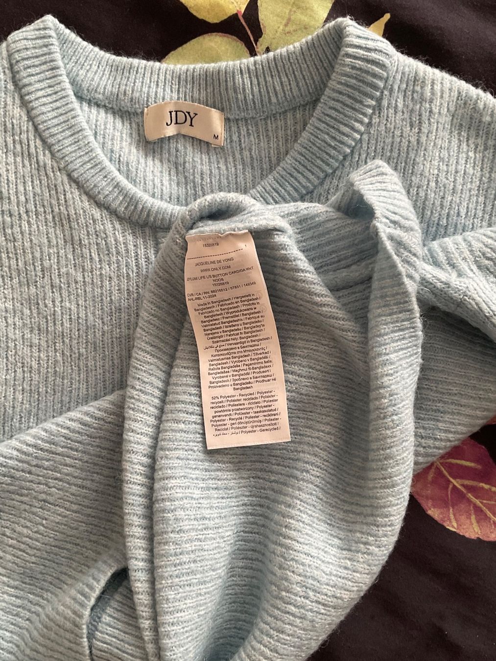 Giacche: JACQUELINE DE YONG Strickjacke Gr M hellblau – Nuovo (secondo la descrizione) da Urdorf venduto da alda02 6