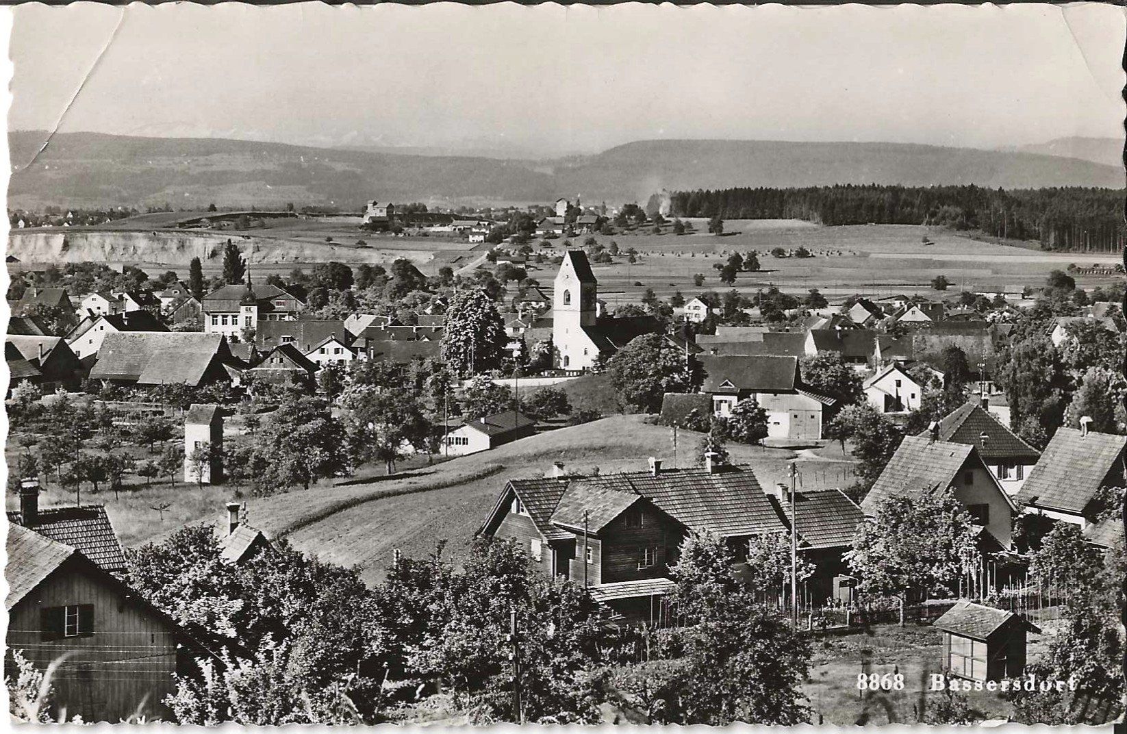 Cartoline postali: Karte Bassersdorf 1950 – Usato da Zürich venduto da Philacat11