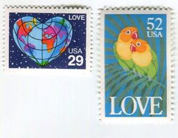 Briefmarken "Valentinstag". Vereinigte Staaten