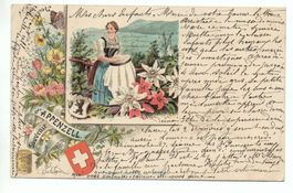LITHO Souvenir d' APPENZELL, Werbung Chocolat Klaus, Locle