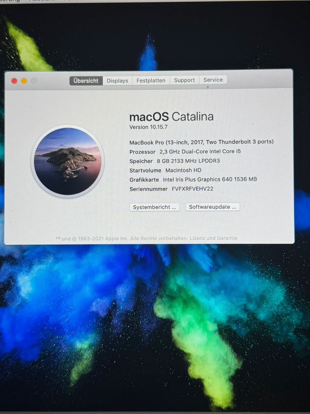 Apple Portables: Apple MacBook Pro 13", 256GB, 8GB, Intel Core i5 – D'occasion à Niederweningen par jey_7ky5 2