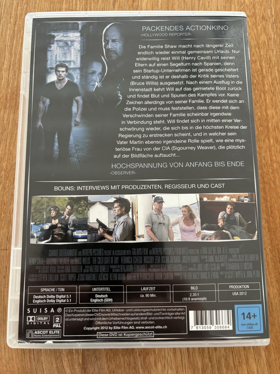 Tutti i DVDs: DVD The cold light of day – Usato da Belp venduto da brb66 1