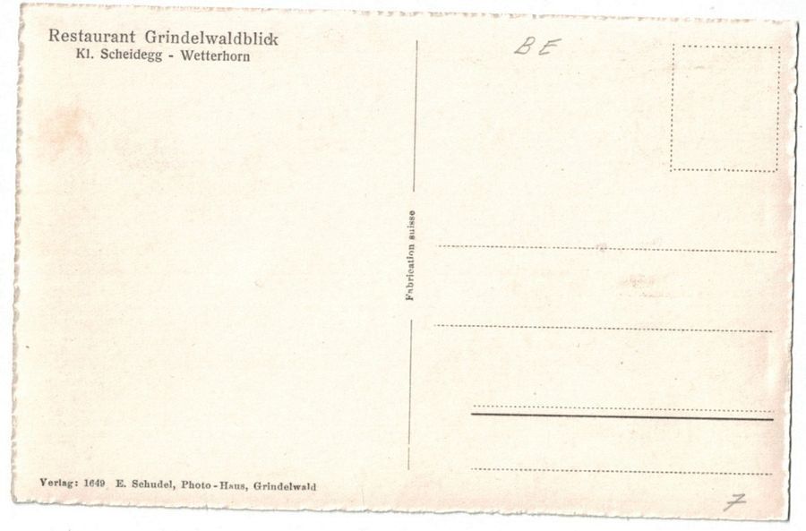 Cartoline postali: Kleine Scheidegg, Restaurant Grindelwaldblick, um 1940 – Usato da Frauenfeld venduto da POML 1