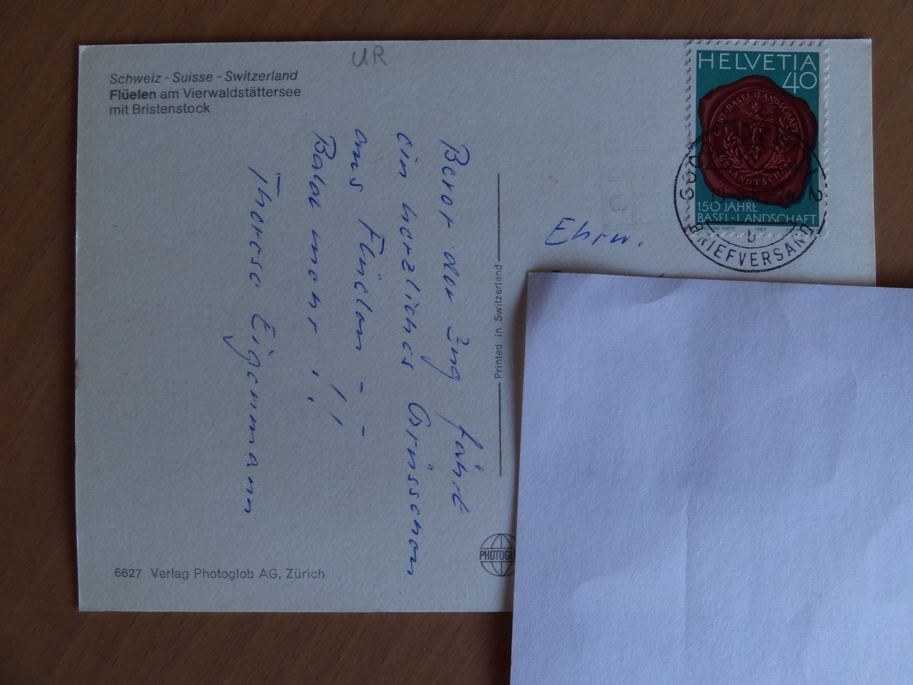 Cartoline postali: Flüelen - Uri - 1983 – Usato da St Léonard venduto da Riglin 1