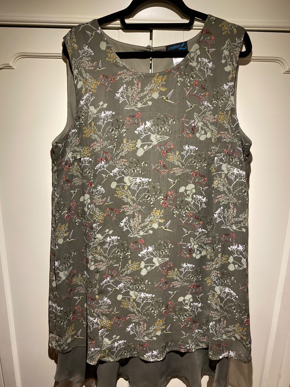 Vestiti: Damenkleid-Olivegrün-Gemustert – Usato da Meienried venduto da ManuelaBoutique