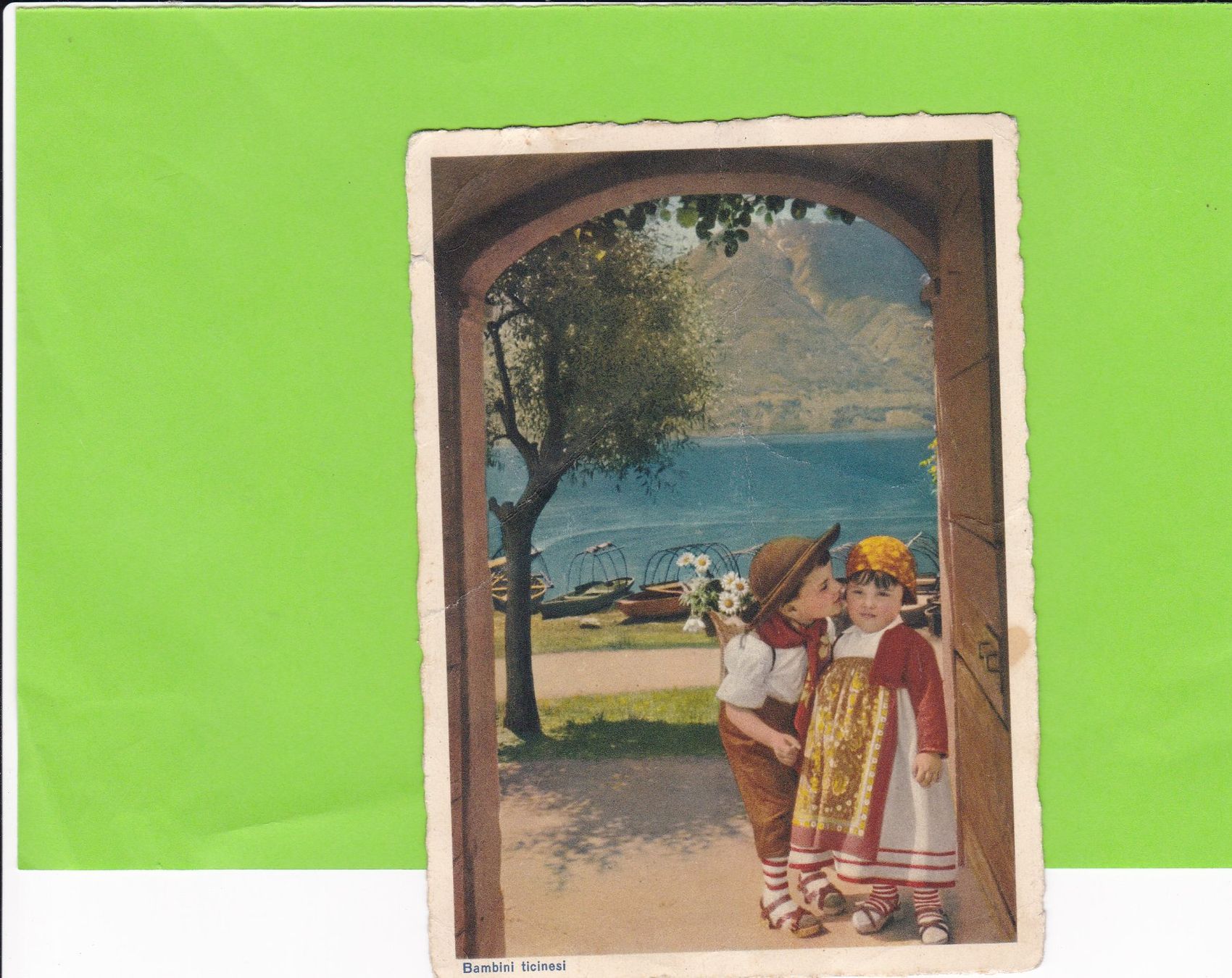 Cartoline postali: Bambini ticinesi – Usato da St. Peterzell venduto da neckertal