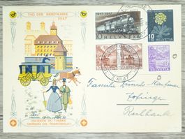 TR93 Carte Postale Suisse Journée du Timbre 1947