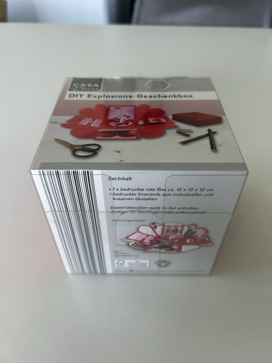 Kit bricolage: Geschenk Box rot, neu:  DIY Explosions-Geschenkbox Casa Deco – Nuovo e nell'imballaggio originale da Neuendorf venduto da Juhlin01 3