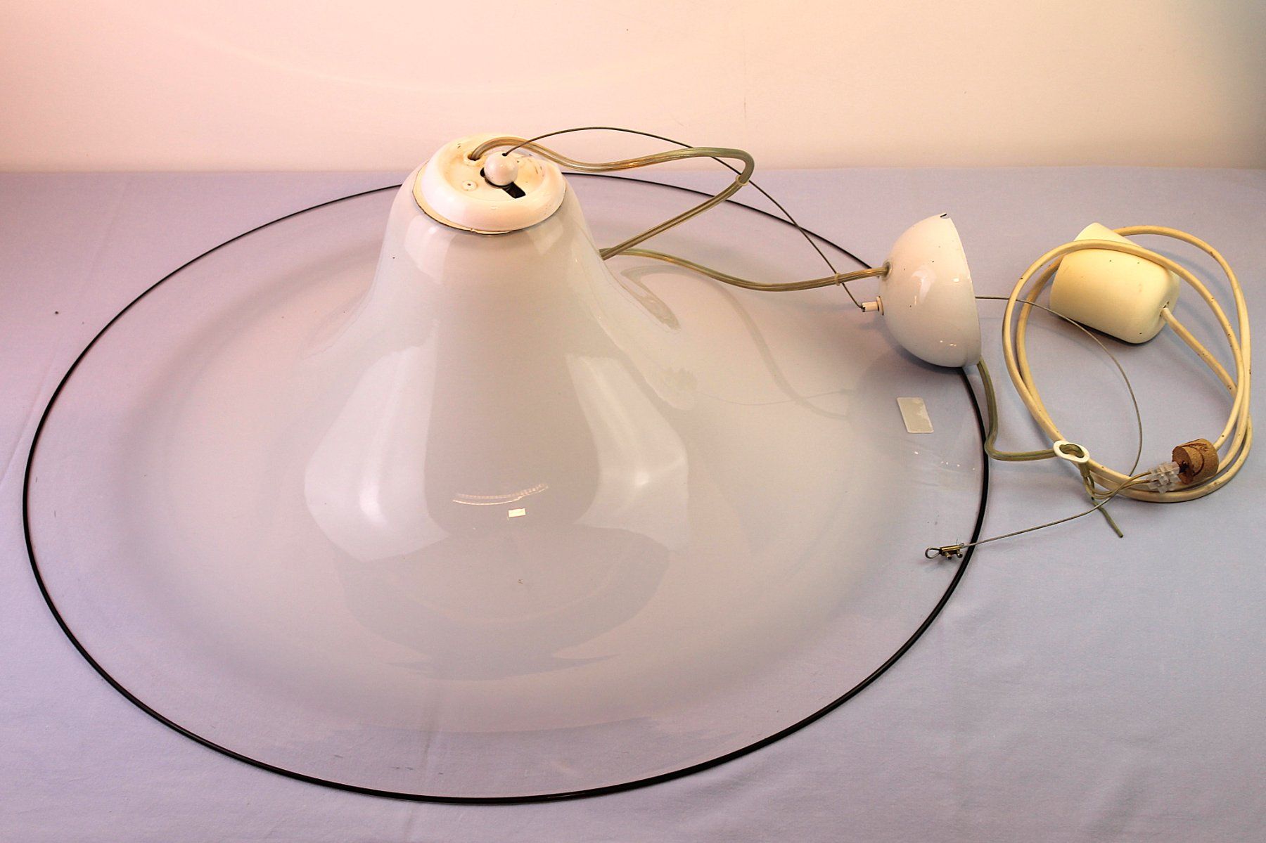 Lampadari & plafoniere: Vintage-Pendelleuchte aus Glas – Usato da Reinach BL venduto da bk_brockireinach 2