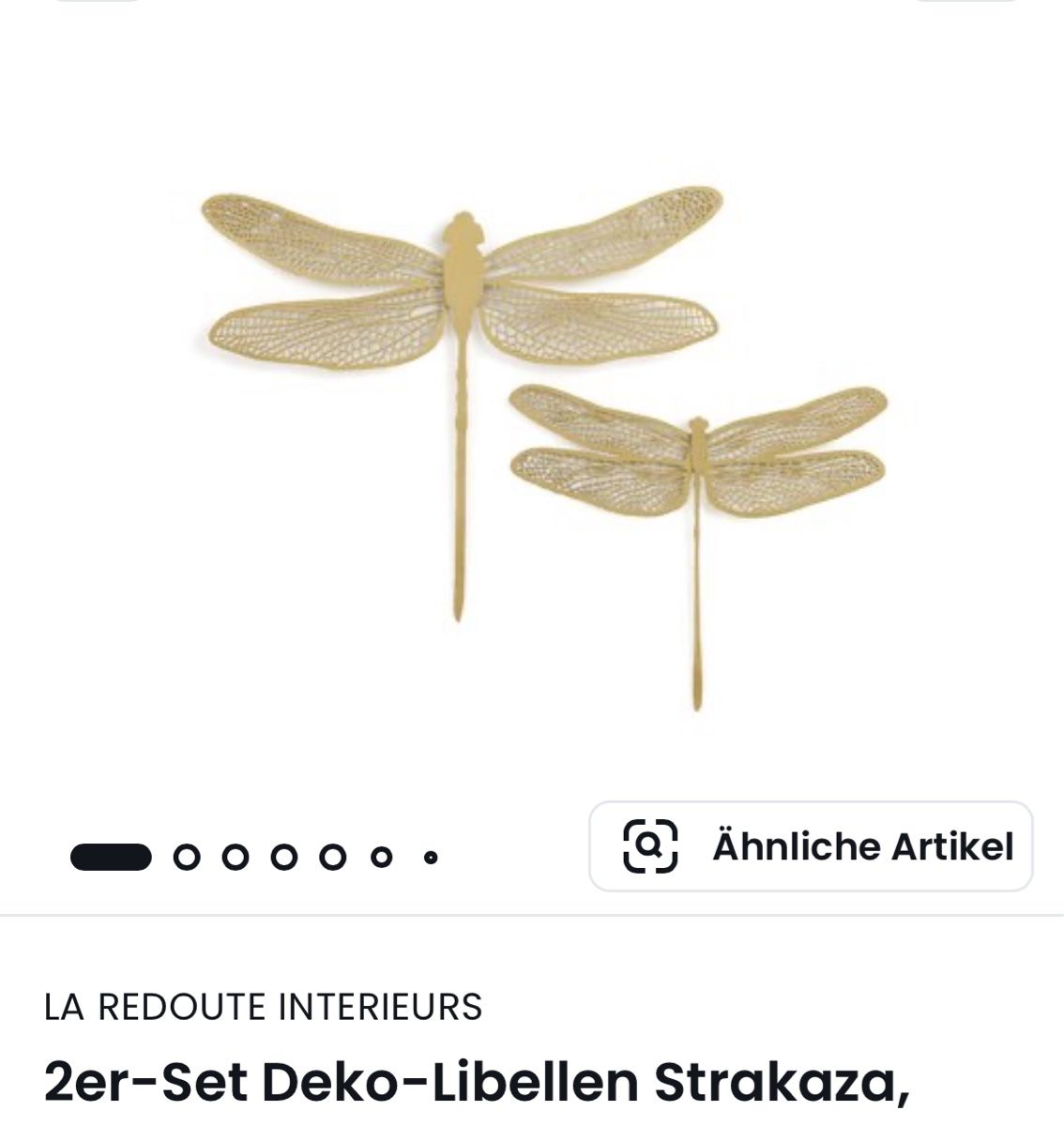 La Redoute Tutte le decorazioni: 2er-Set goldene Deko-Libellen, WANDDEKO – Nuovo e nell'imballaggio originale da Winterthur venduto da Cecillib 5