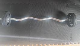 SZ Curlstange mit 37.5 kg Sport Tiedje Gewichten