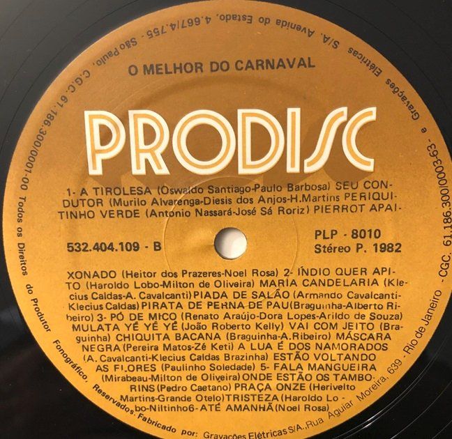 Schallplatten: O melhor do Carnaval (LP) – Gebraucht aus Grüningen von azulgrisvinyl 3