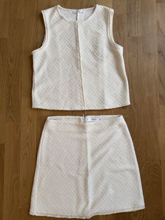 Mango Rock und Top Set beige Gr. M Sommer