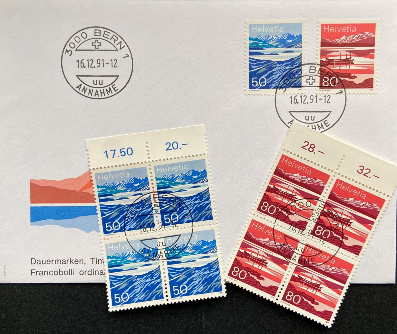 Tutti i francobolli: ET Freimarken Satz 1990 - 92  FDC + 4 er Blöcke – Usato da Böckten venduto da Hansi36 4