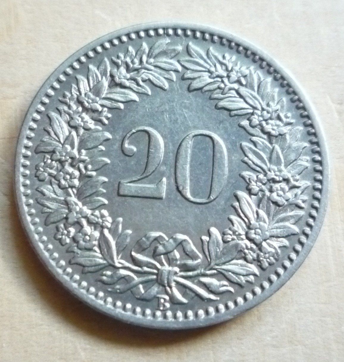 Alle Münzen: 20 Rappen 1900, stgl, Kat. CHF 250.-- – Gebraucht aus Rieden SG von Sammelfreund 1