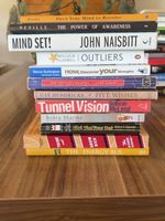 Collection of self-improvement books in English