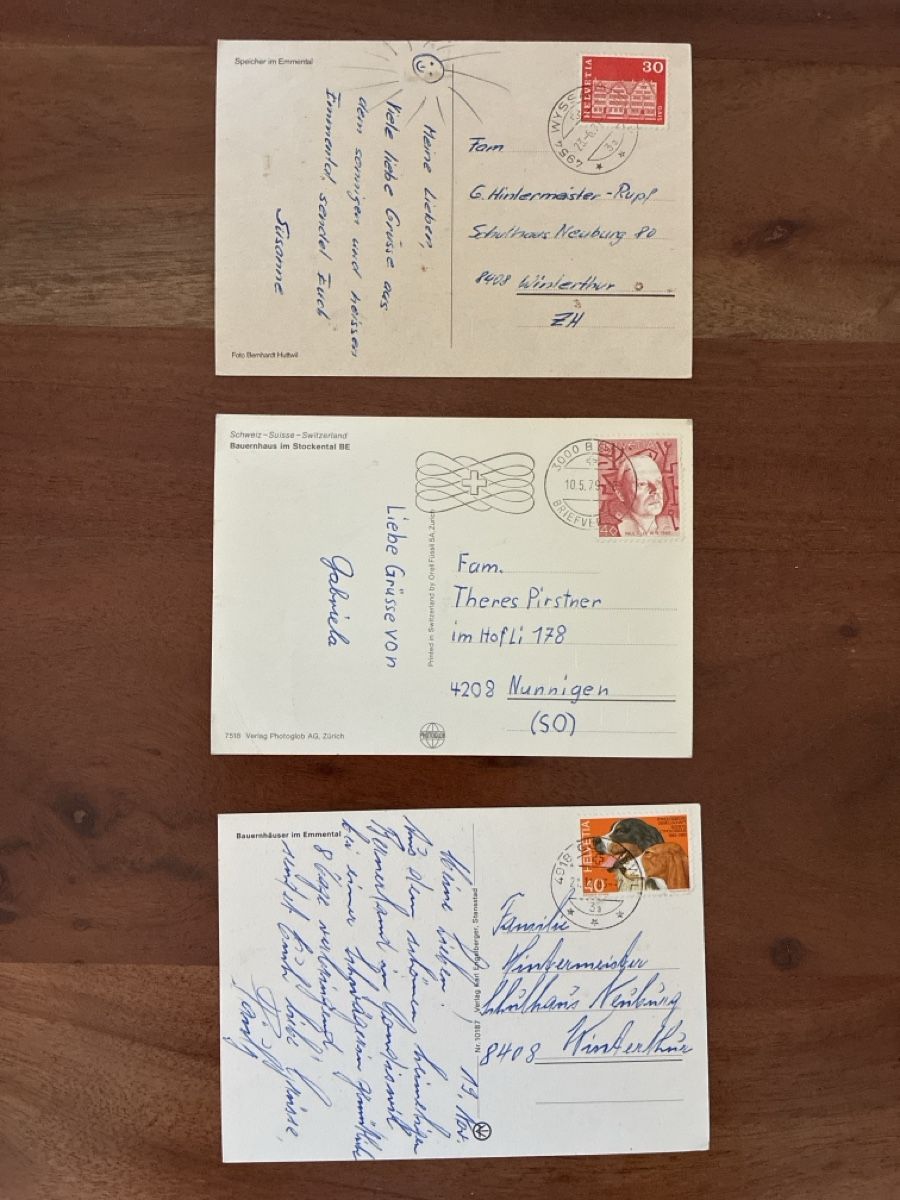 Ansichtskarten: 17 Ansichtskarten Schweiz von diversen Bauernhäuser – Gebraucht aus Oftringen von Cla.vD.74 5